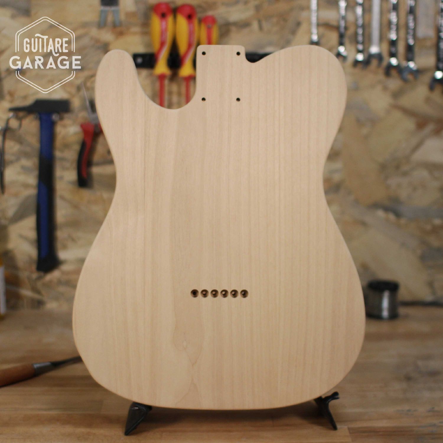 Corps telecaster aulne 3 pièces poncé prêt à vernir – Image 2