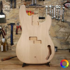 Corps Precision Bass en aulne 3 pièces poncé prêt à vernir