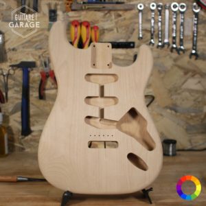 corps stratocaster en aulne 2 pièces poncé prêt à vernir