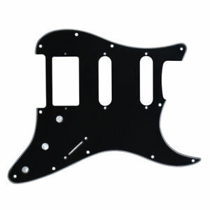 Pickguard Stratocaster HSS black 3 plis