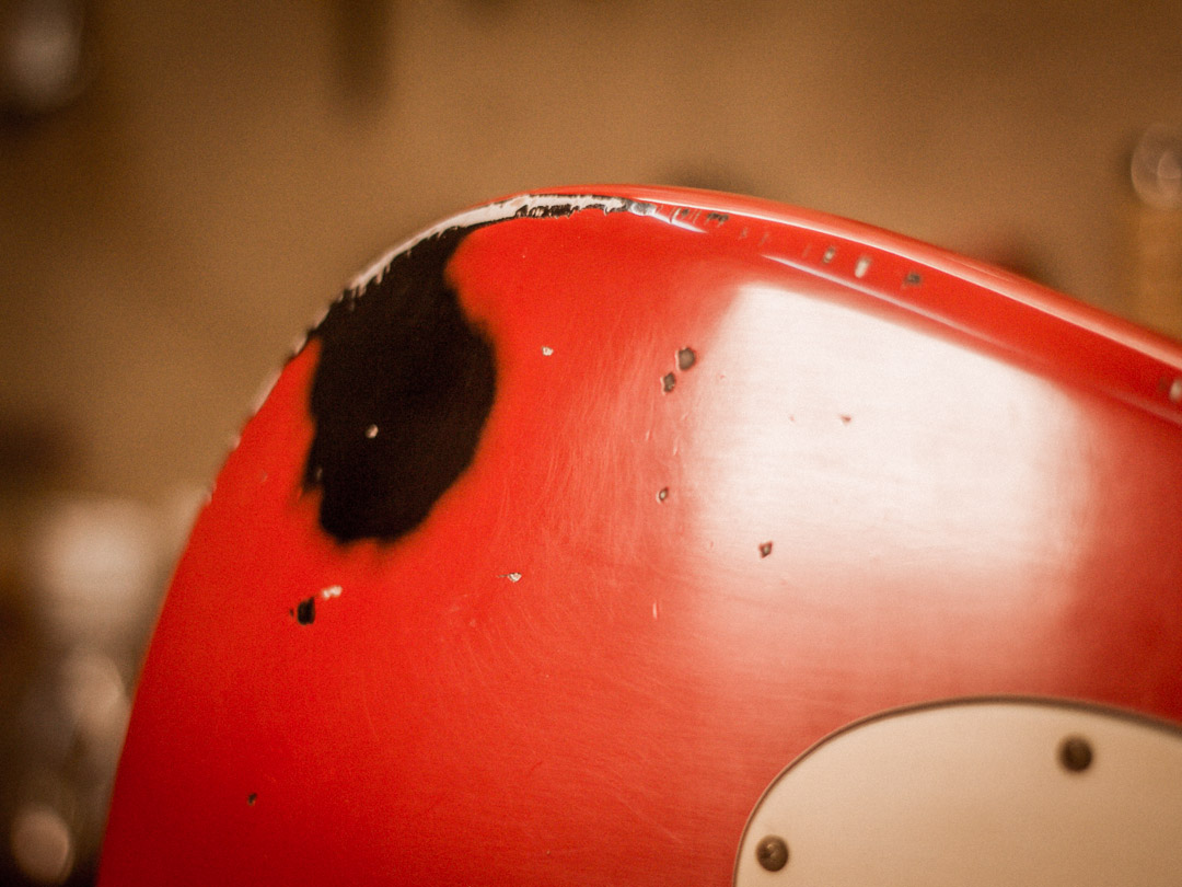 Guitare Garage Modèle S Hot Rod Red Over Black Relic Racing – Image 4