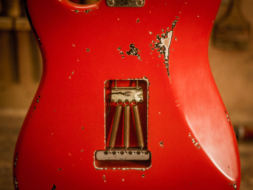 Guitare Garage Modèle S Hot Rod Red Over Black Relic Racing – Image 9