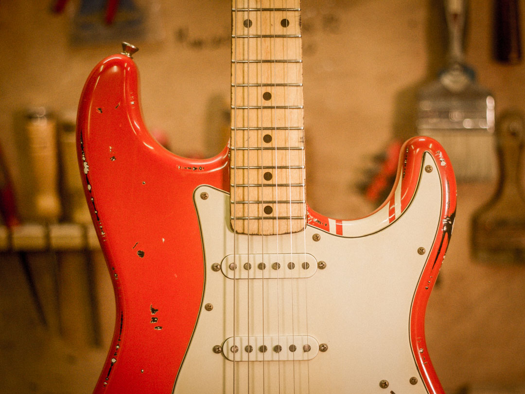 Guitare Garage Modèle S Hot Rod Red Over Black Relic Racing – Image 7