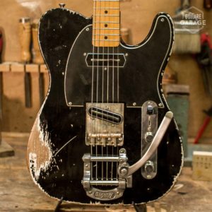 Partcaster Guitare Garage Telecaster Black Bigsby Heavy Relic