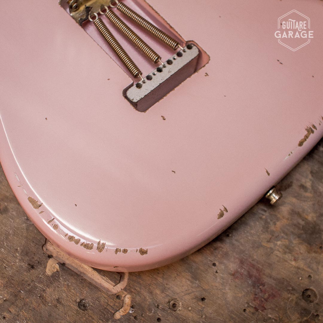 Guitare Garage Strat HSS Shell Pink Matching Headstock Relic – Image 8