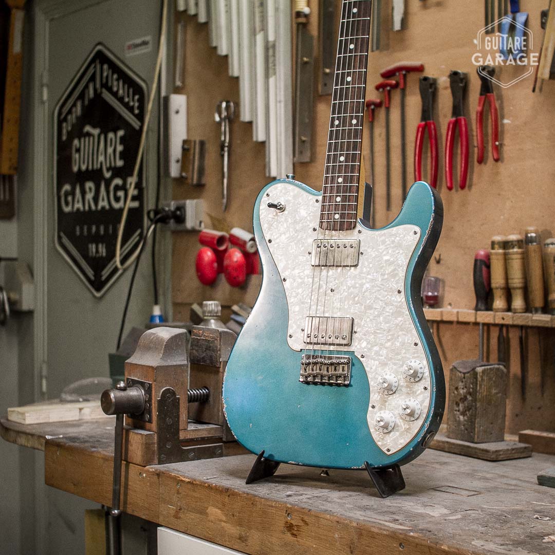 Telecaster Deluxe Guitare Garage Lake Placid Blue Relic