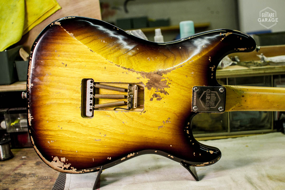 Partcaster Stratocaster Sunburst Relic Lefty by Guitare Garage
