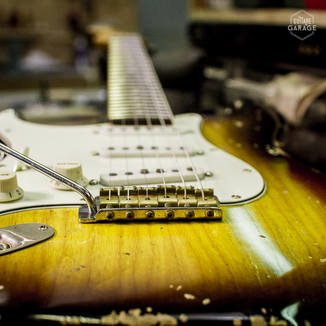 Partcaster Stratocaster Sunburst Relic Lefty by Guitare Garage