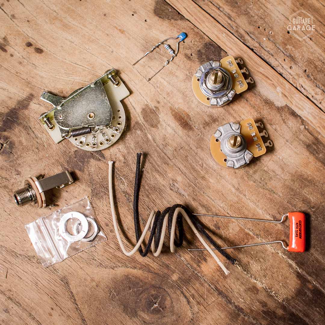 Kit electronique Guitare Garage pour Telecaster 3 positions avec Treble Bleed