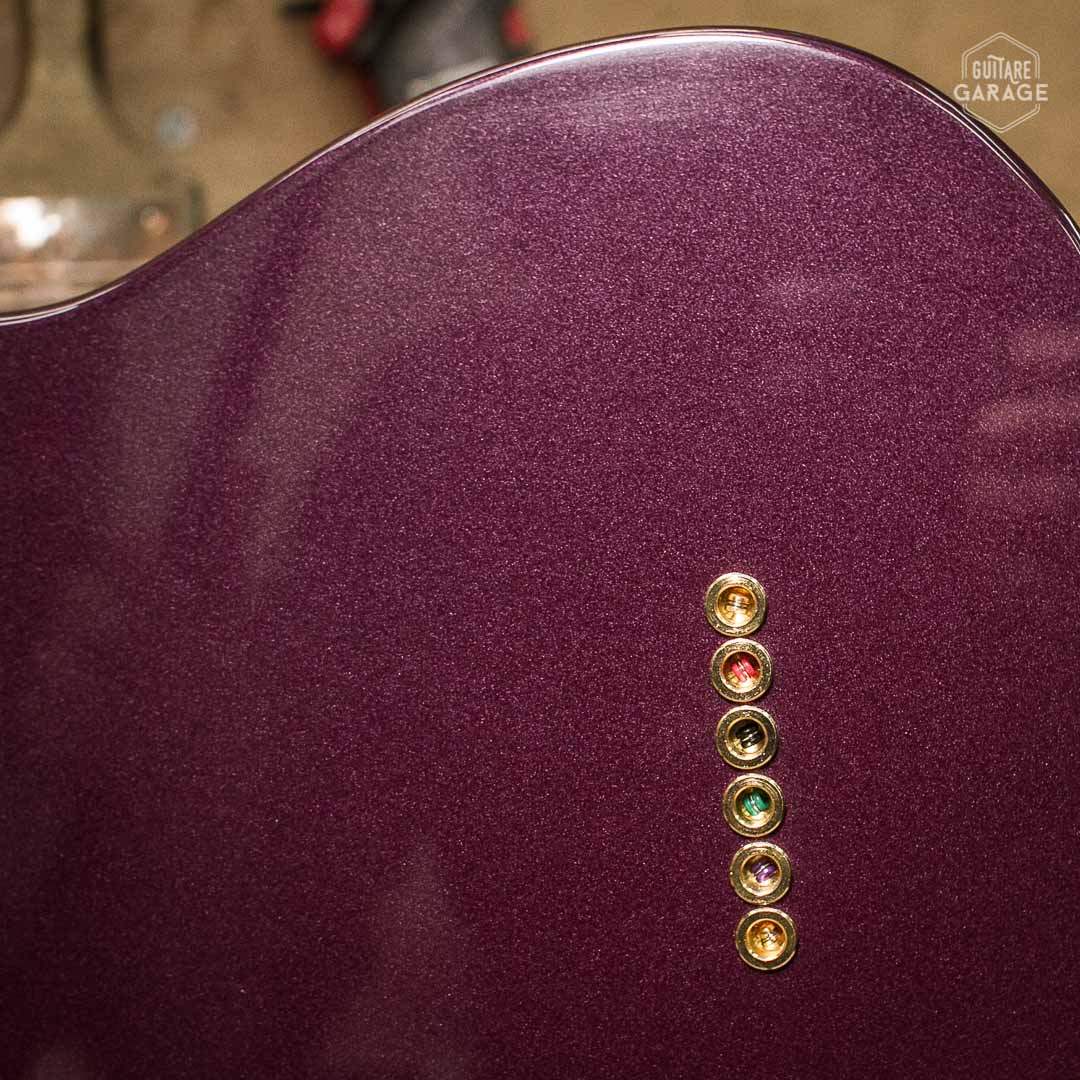 Minicaster Aubergine Metal Custom HB Gold edition