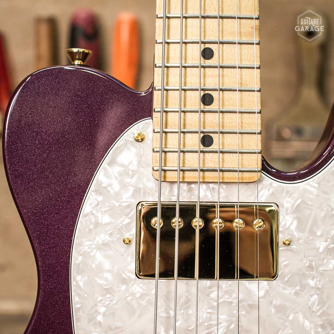 Minicaster Aubergine Metal Custom HB Gold edition