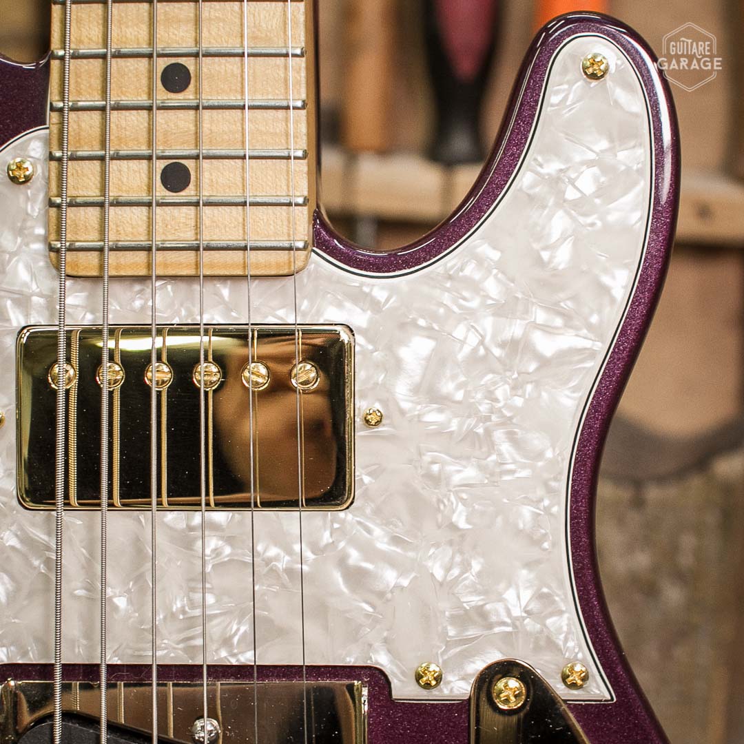 Minicaster Aubergine Metal Custom HB Gold edition