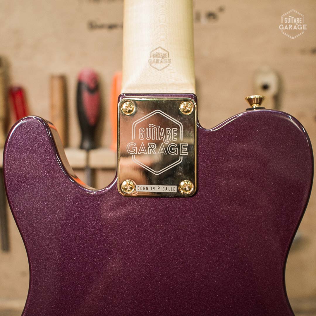 Minicaster Aubergine Metal Custom HB Gold edition