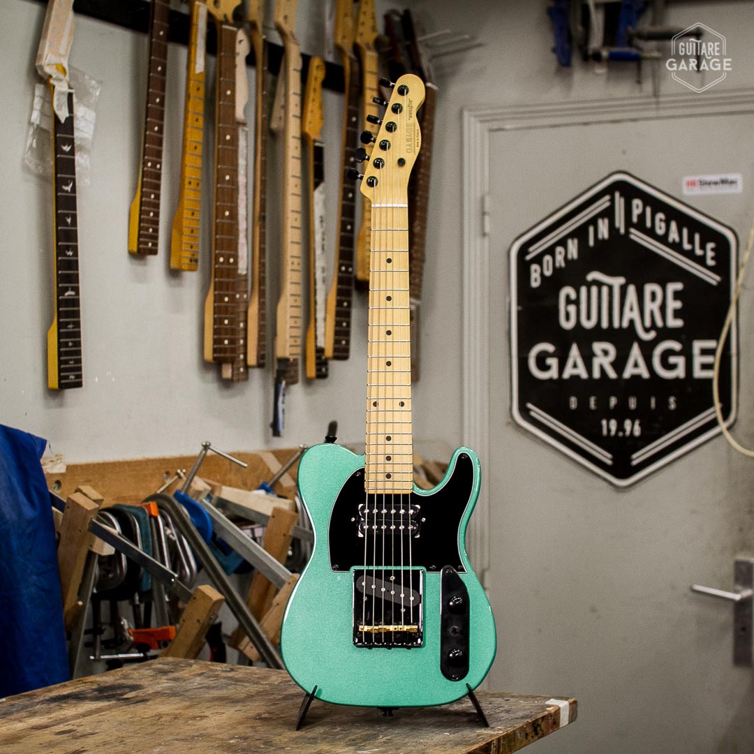 Minicaster Green Metal Custom Black Edition
