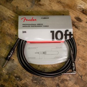 Câble Jack Fender Professional Series noir coudé 3 mètres