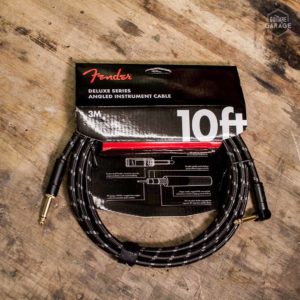 Câble Jack Fender Professional Series coudé 3 mètres finition tweed noir