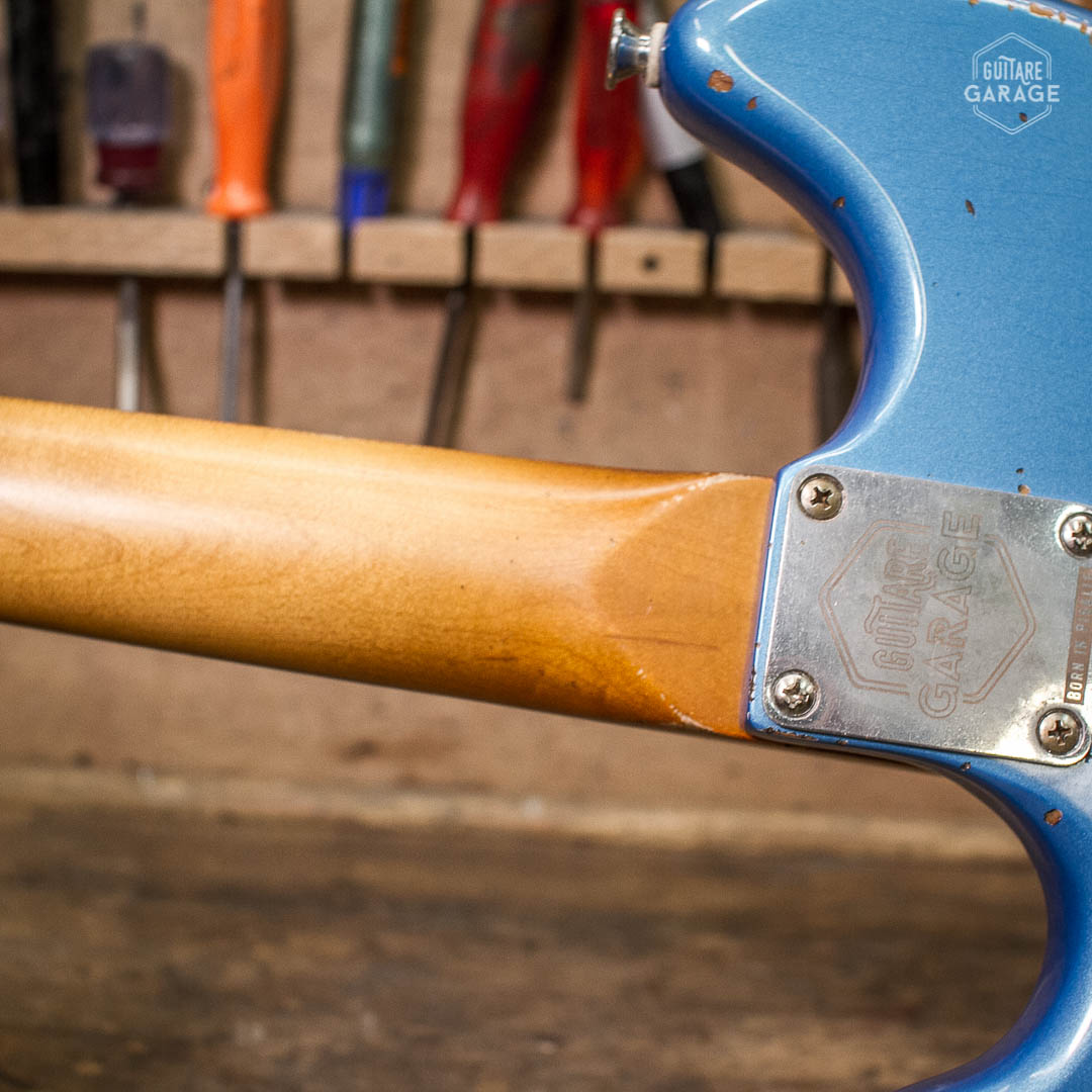 Mustang Bass Guitare Garage Pelham Blue Racing Medium Relic