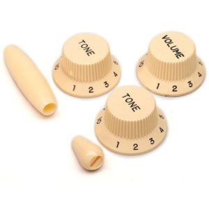 Set de boutons de potards pour Stratocaster - Cream