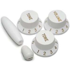 Set de boutons de potards pour Stratocaster - Blanc