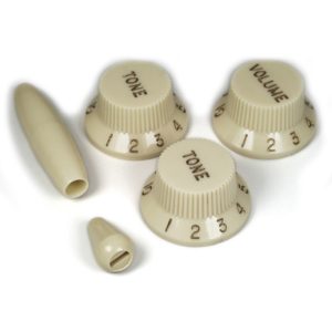 Set de boutons de potards pour Stratocaster - Parchment