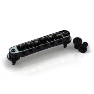 Chevalet Tune-O-Matic TonePros TP6R-B avec roller en finition Black pour guitares fabriquées aux USA