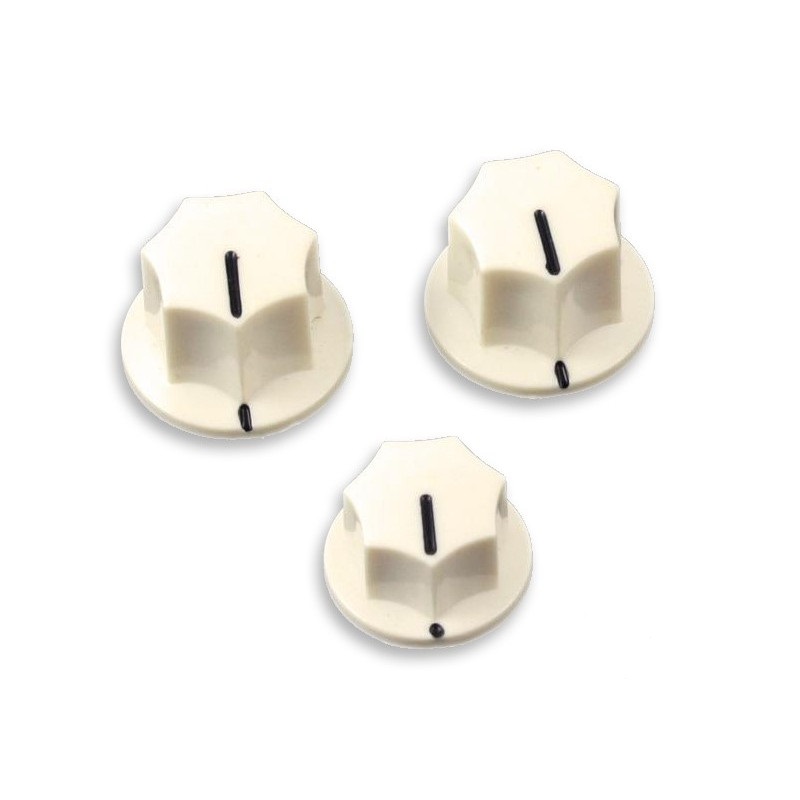 Set de boutons Jazz Bass - Créme pour potards US