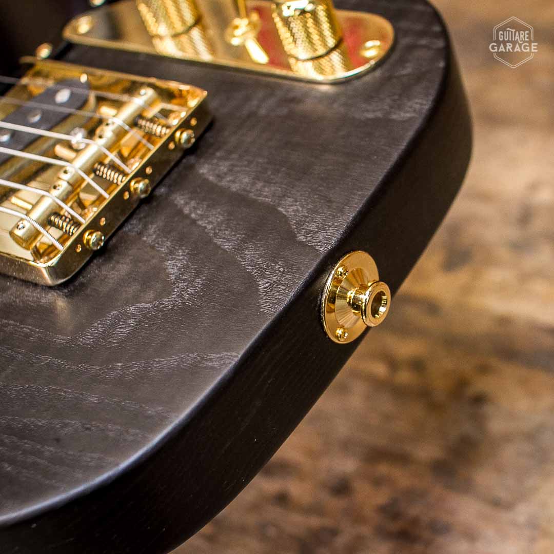 Minicaster Frêne Black Huilée Gold Edition Blackguard