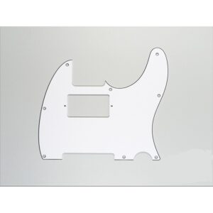 Pickguard Telecaster blanc 3 plis 8 trous AllParts pour humbucker en position manche