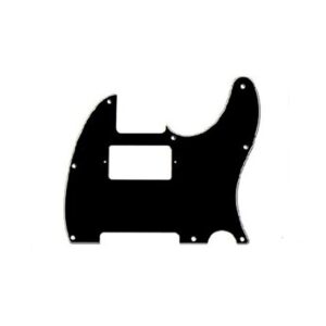 Pickguard Telecaster noir 3 plis 8 trous AllParts pour humbucker en position manche