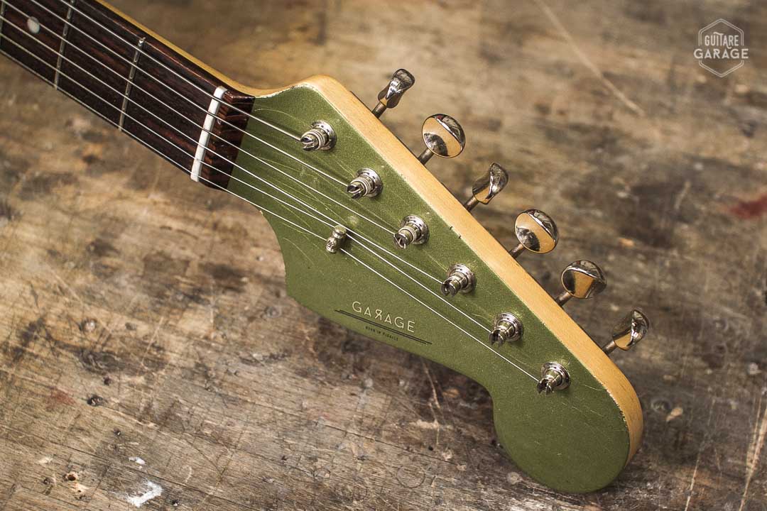 Occasion - Guitare Garage Jazzmaster Olive Drab Light Relic Matching Headstock
