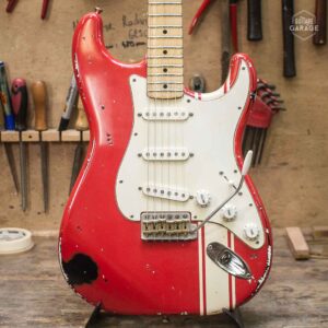 Stratocaster Hot Rod Red Over Black Relic Racing
