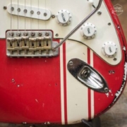 Stratocaster Hot Rod Red Over Black Relic Racing