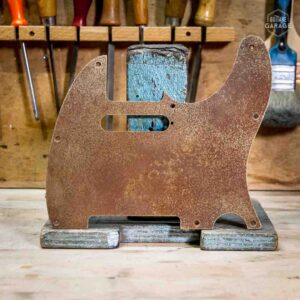 Pickguard Telecaster Rusted Metal 1 pli Relic By Guitare Garage