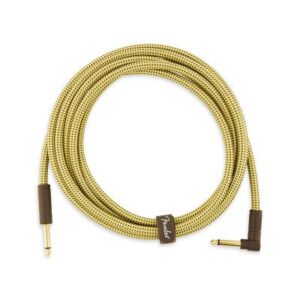 Câble Jack Fender Professional Series coudé 3 mètres finition tweed jaune