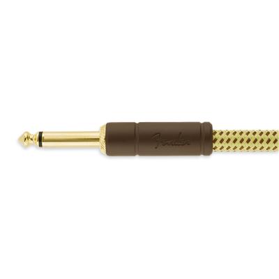 Câble Jack Fender Professional Series coudé 3 mètres finition tweed jaune