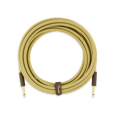 Câble Jack Fender Professional Series droit 3 mètres finition tweed jaune
