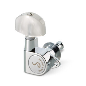 Mécaniques Schaller M6-90 Chrome 3x3 Bouton Perloid