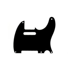 Pickguard Telecaster Noir Bakelite 2mm 1 pli 5 trous Hosco