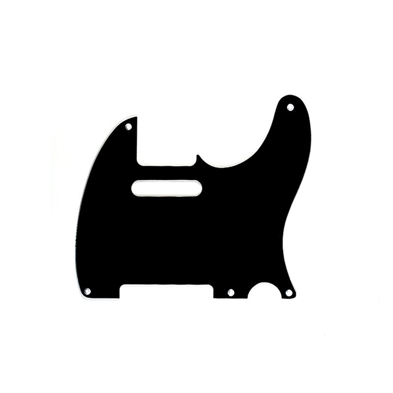 Pickguard Telecaster Noir Bakelite 2mm 1 pli 5 trous Hosco