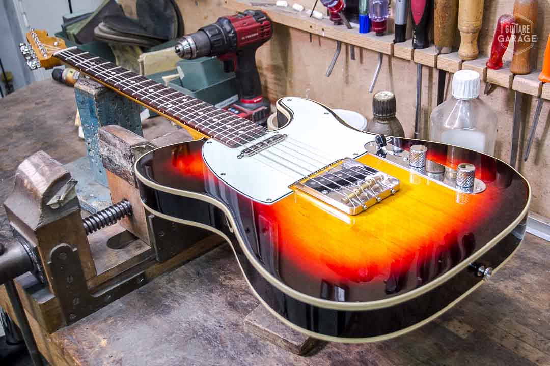 Occasion - Guitare Garage Modèle T Bindings Sunburst 3 tons Lollar Royal T