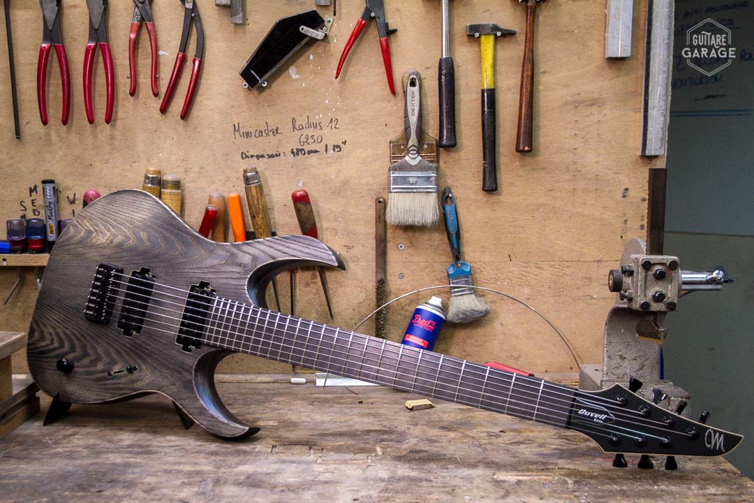 Occasion - Mayones Custom Shop Duvell Elite Gothic 40th Anniversary 7 Cordes Antique Black Satin