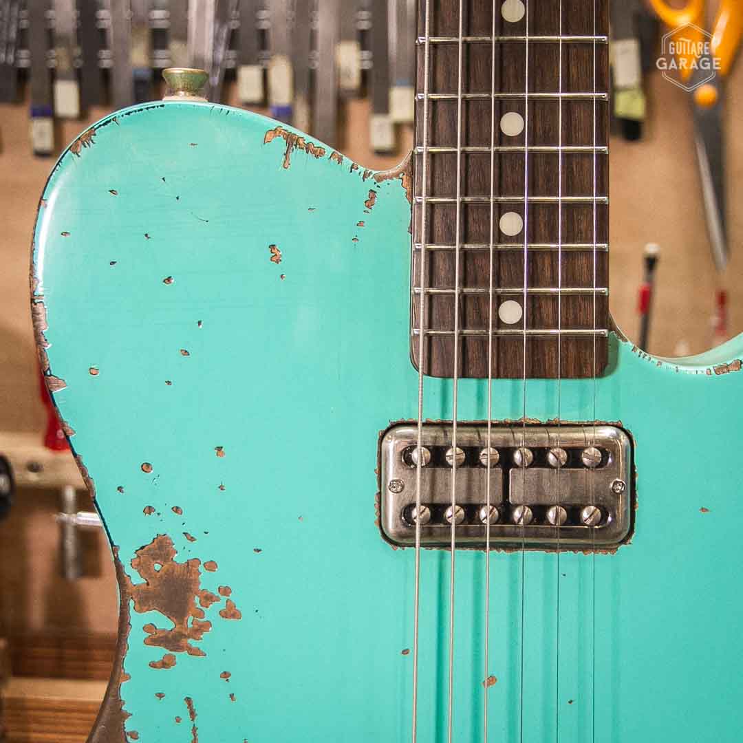Guitare Garage Modèle Cabro Sea Foam Green Over Burst Relic