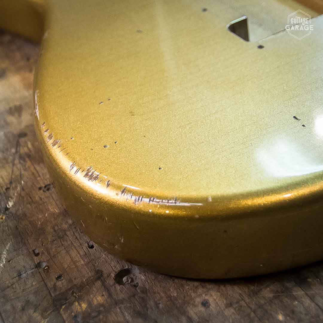 Corps Stratocaster aulne Gold Mist Light Relic by Guitare Garage