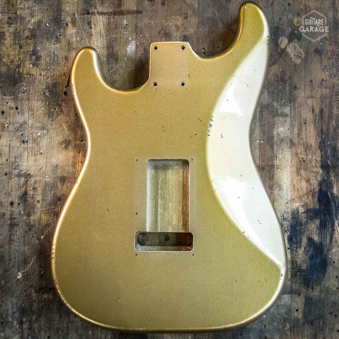 Corps Stratocaster aulne Gold Mist Light Relic by Guitare Garage