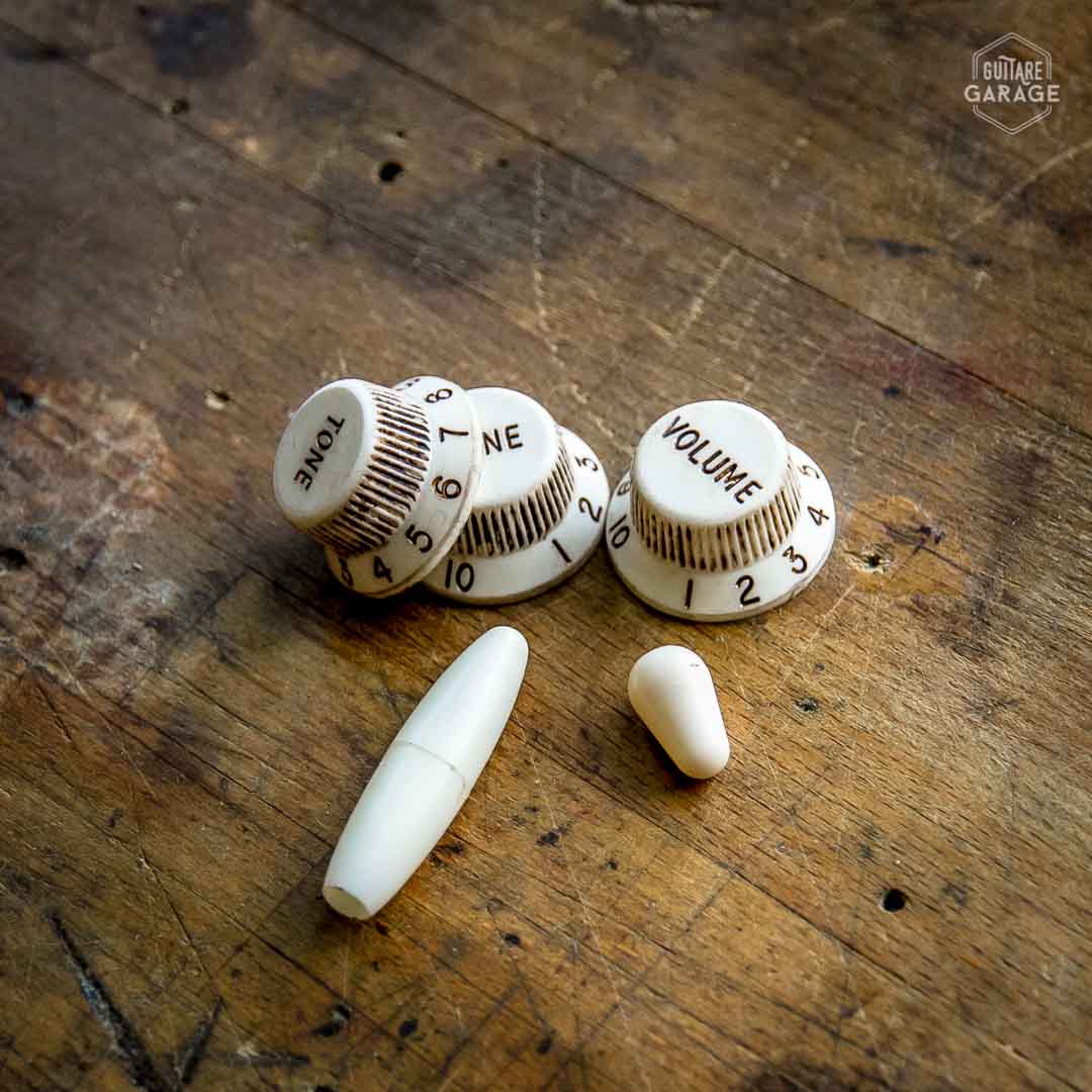 Jeu de boutons pour Stratocaster relic by Guitare Garage