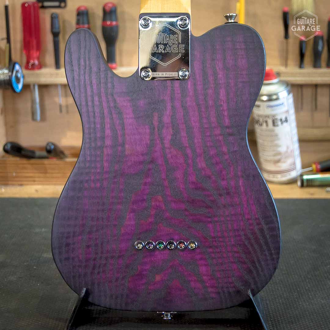 Minicaster Frêne Purple Burst Huilée HB No Guard