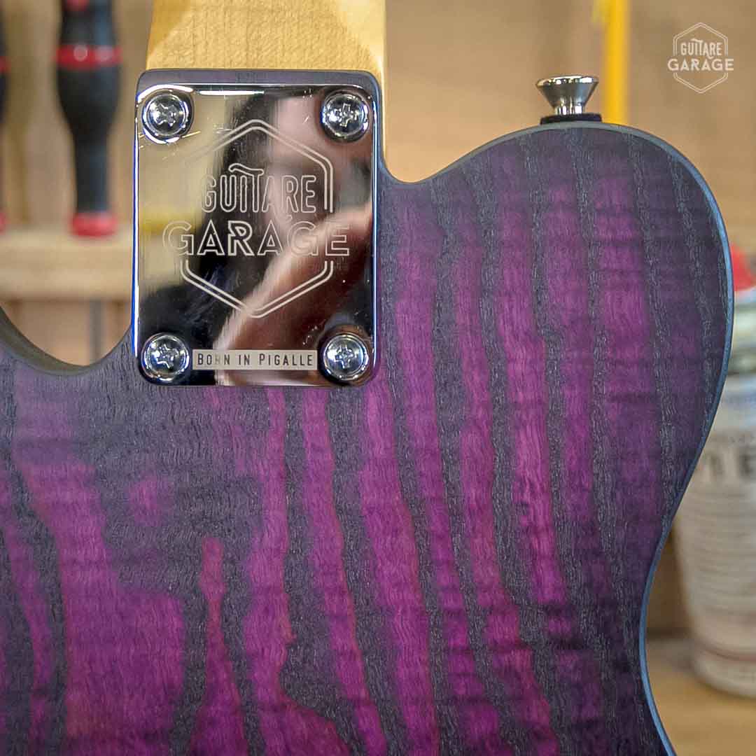 Minicaster Frêne Purple Burst Huilée HB No Guard