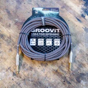 Jack pour guitare Groovit 6m Silver embouts droit-droit