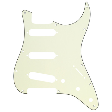 PICKGUARD FENDER® POUR STRATOCASTER SSS MODERNE 11 TROUS MINT GREEN 3 PLIS
