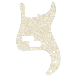 PICKGUARD FENDER® POUR PRECISION BASS MODERNE AGED WHITE PEARL 4 PLIS 13 TROUS